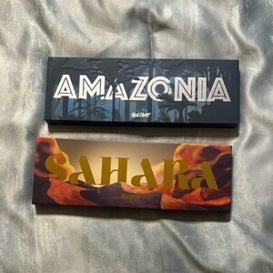 Face candy Amazonia and Sahara Eyeshadow Palettes with box